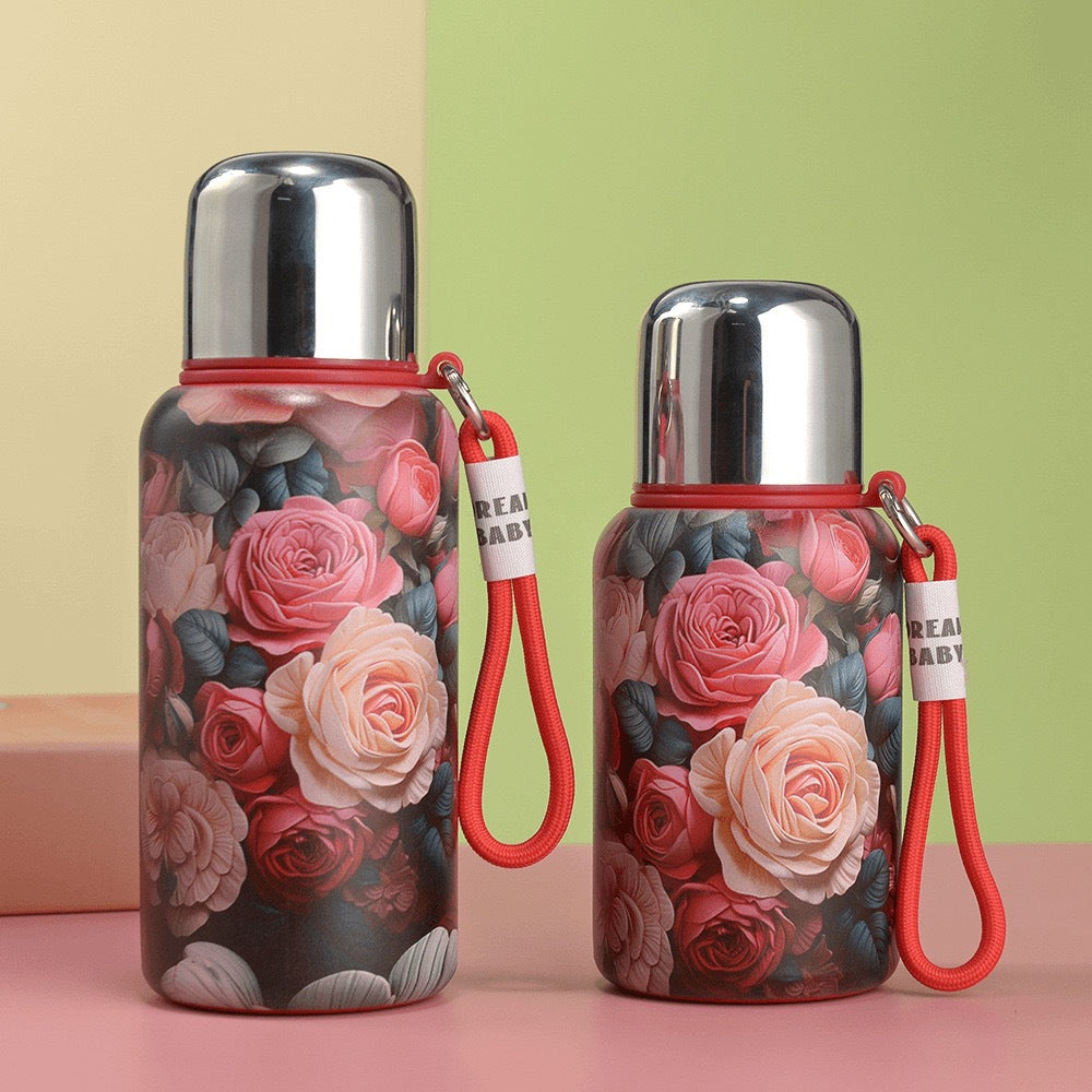 Floral National Trend Style 316 Stainless Steel Insulated Water Bottle