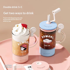 Large-capacity Straw Cup, Heat-resistant Cup For The Office