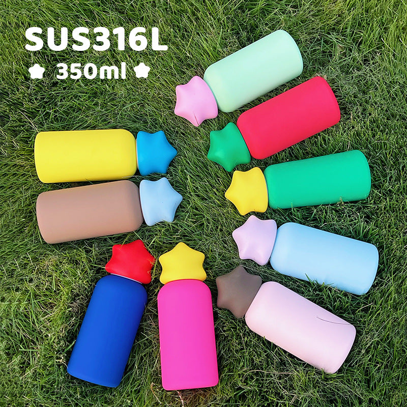 Small Stainless Steel Insulated Portable Travel Water Bottle Creative Childrens Drinking Cup