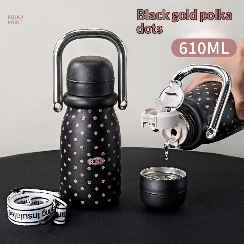 Womens New Exquisite Niche Straw Water Bottle