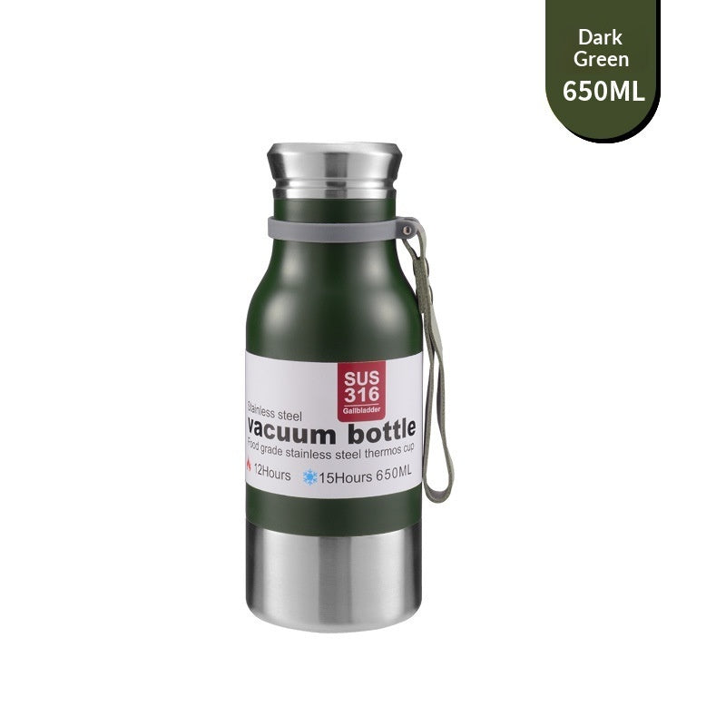 Large-Capacity 316 Stainless Steel All-Steel Insulated Water Bottle For Outdoor Activities