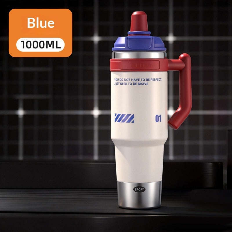 Large-capacity Straw Water Bottle Insulated Mug Portable Temperature-controlled Cup