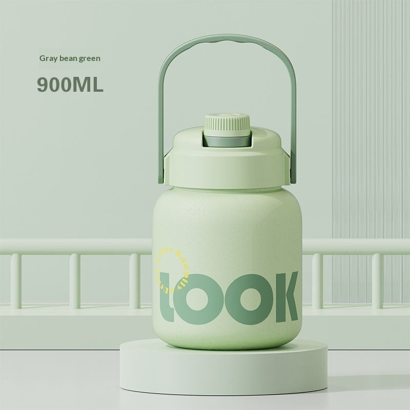 Cute And Convenient Large-capacity Cup With A Pop-top Straw
