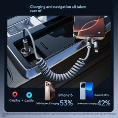 Digital Display Spring 4-in-1 CarPlay In-Car 2m Data Cable