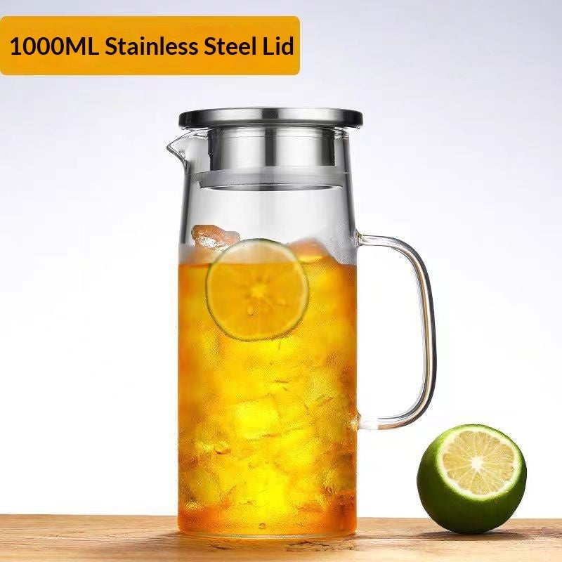 Household Bamboo-lid Straight-bodied Cold-water Teapot For Entertaining Guests