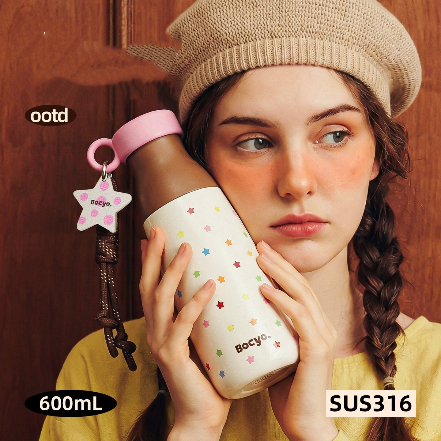 Womens Portable Sports Milk Bottle