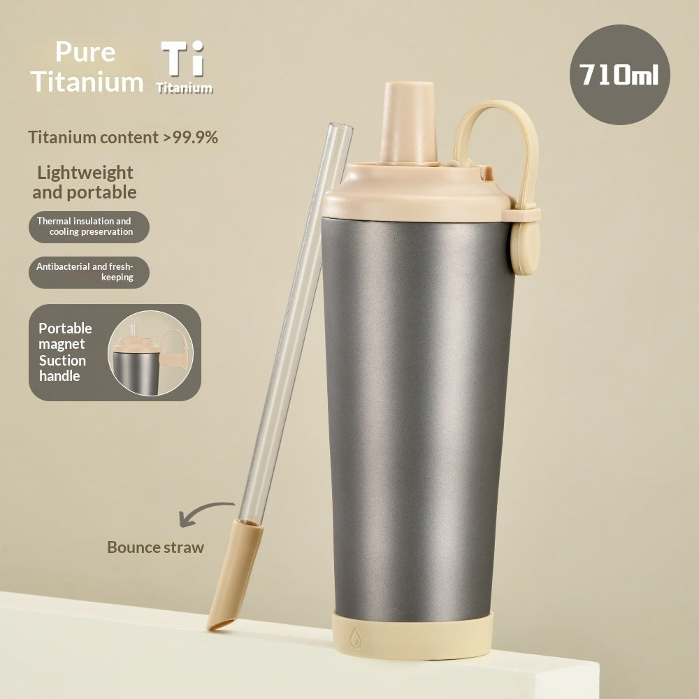 New 710ml Titanium Cup Pure Titanium Insulated Mug Double-walled Minimalist Design