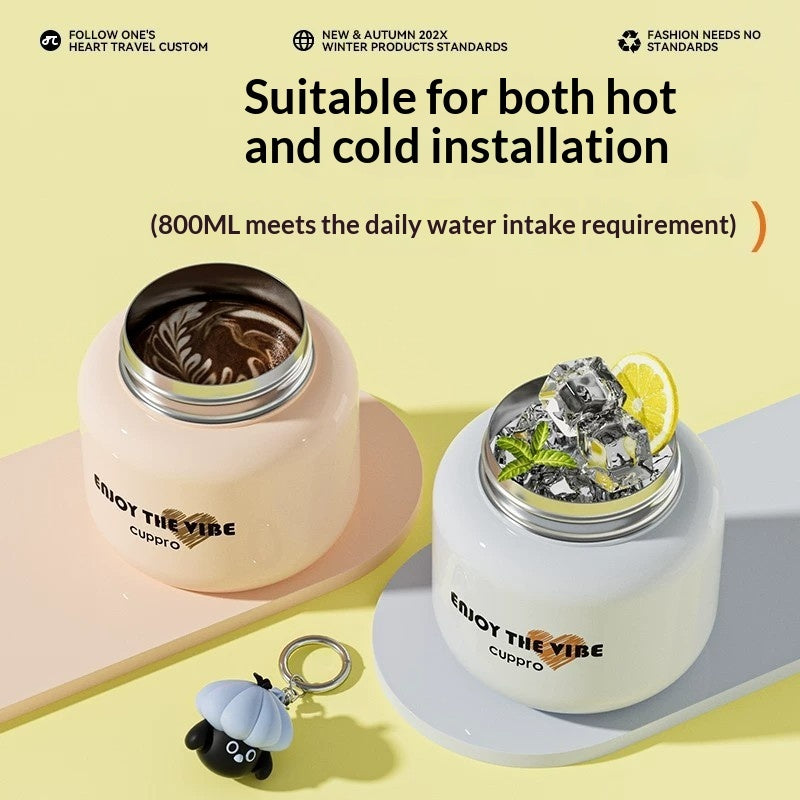 Large-capacity Insulated Stainless Steel Straw Water Bottle