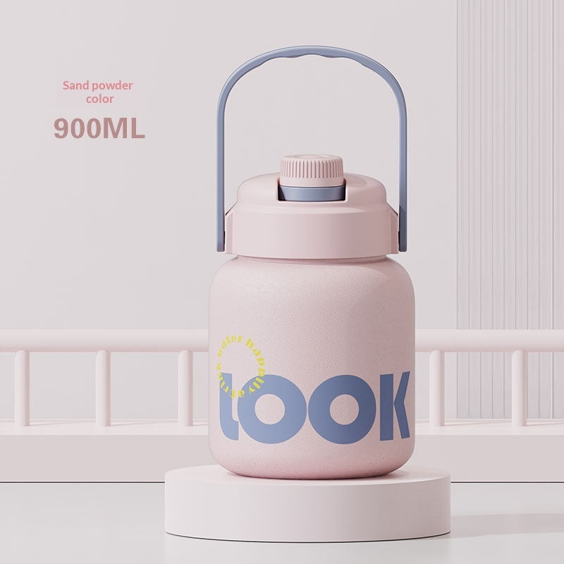 Cute And Convenient Large-capacity Cup With A Pop-top Straw