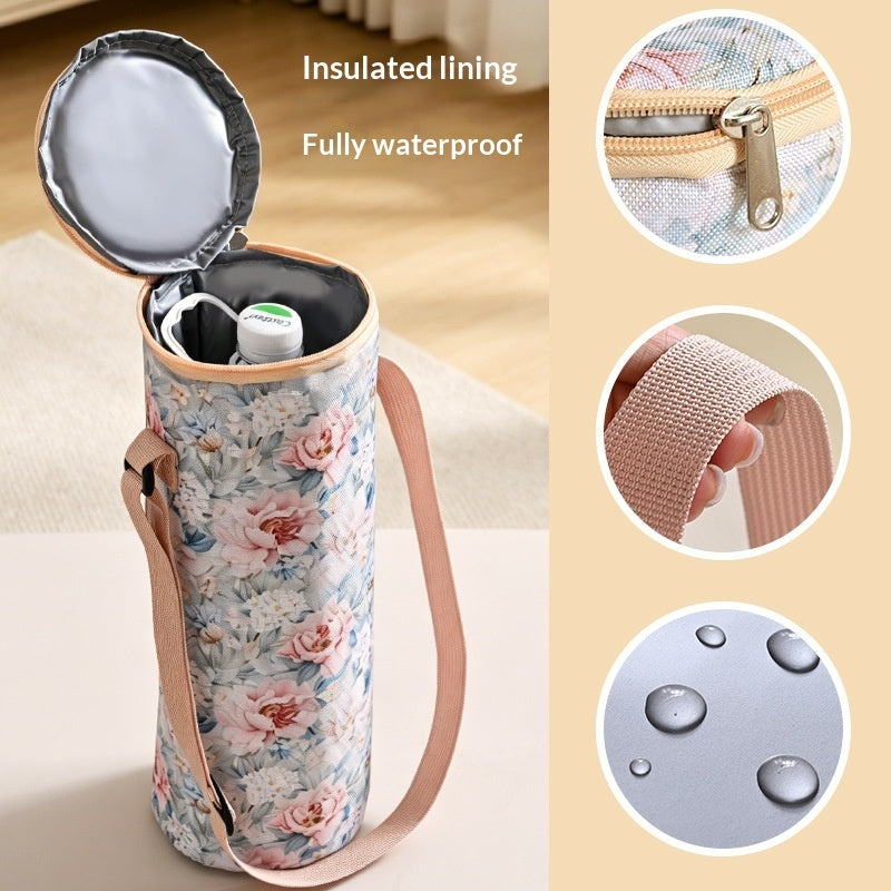 New Pastoral Feng Shui Cup Insulation Sleeve Portable And Backpackable