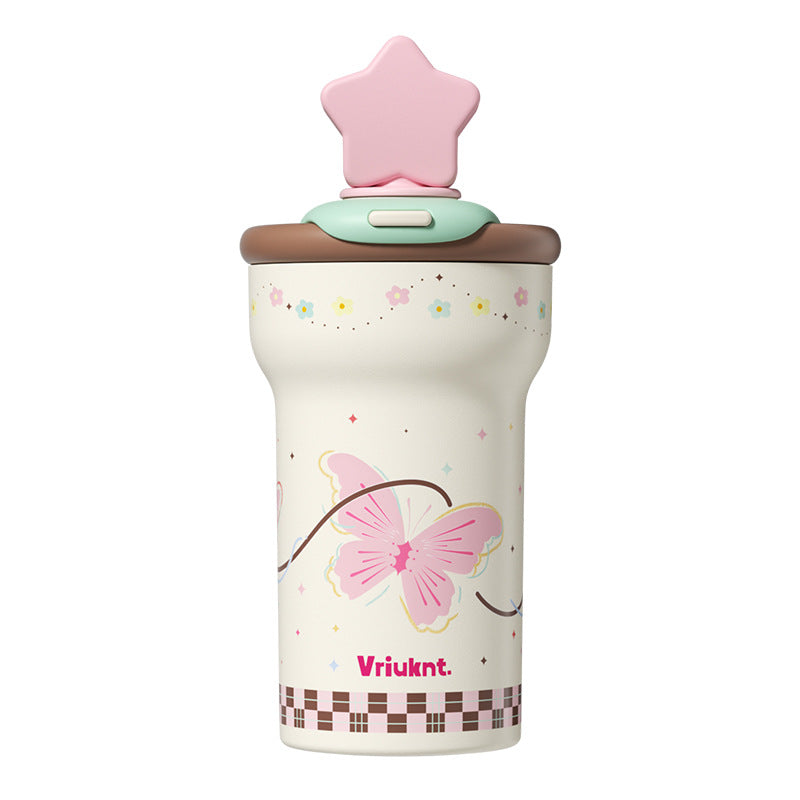 VKT Insulated Cup New Straw-top Water Bottle Ceramic