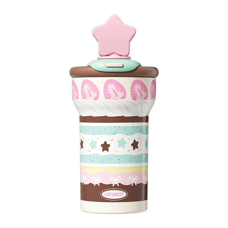 VKT Insulated Cup New Straw-top Water Bottle Ceramic