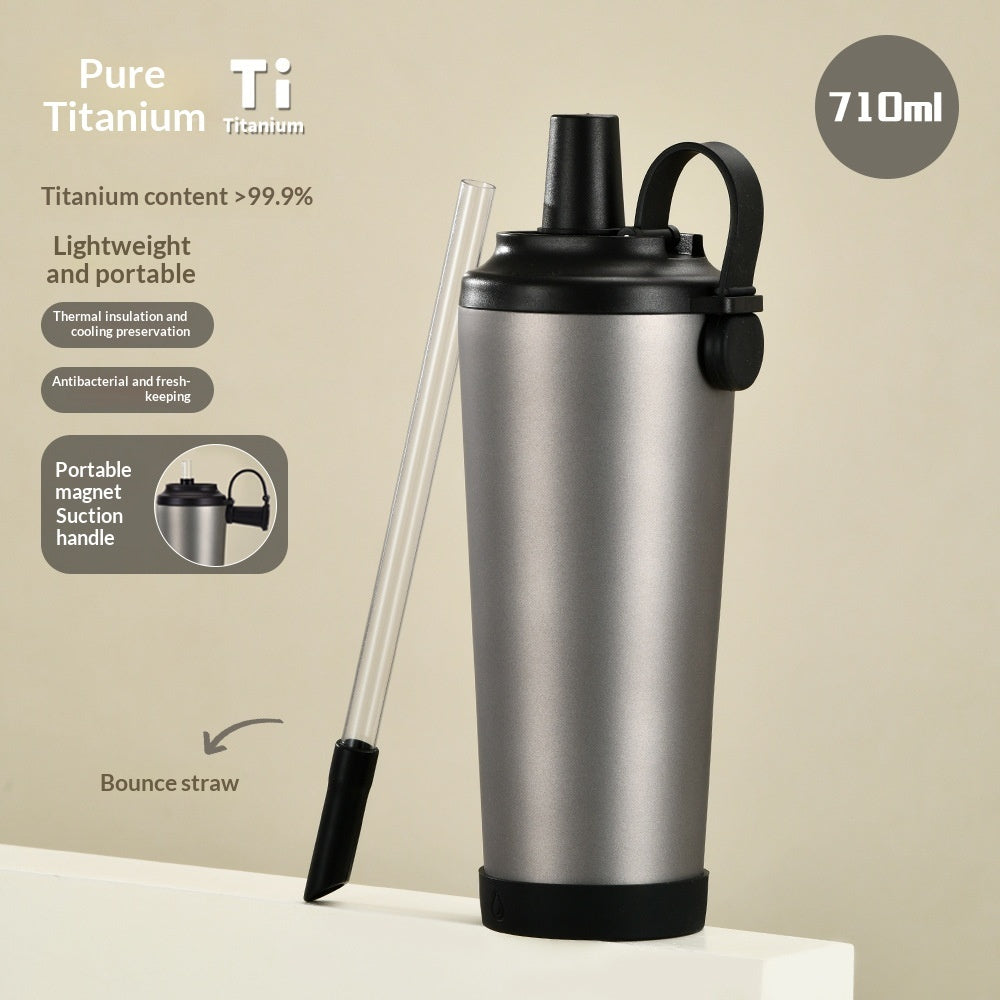 New 710ml Titanium Cup Pure Titanium Insulated Mug Double-walled Minimalist Design