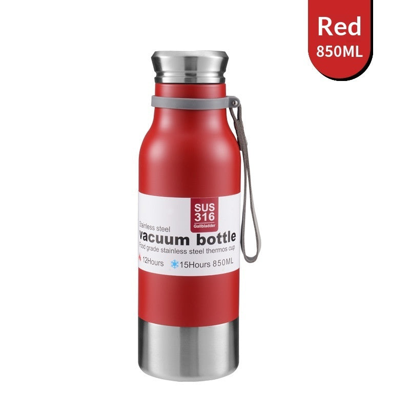 Large-Capacity 316 Stainless Steel All-Steel Insulated Water Bottle For Outdoor Activities