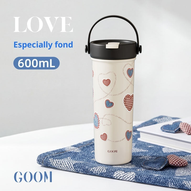 New Womens Thermal Straw Water Bottle