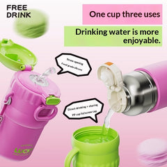 Insulated Straw Cup Perfect For Girls And Kids Compact And Portable