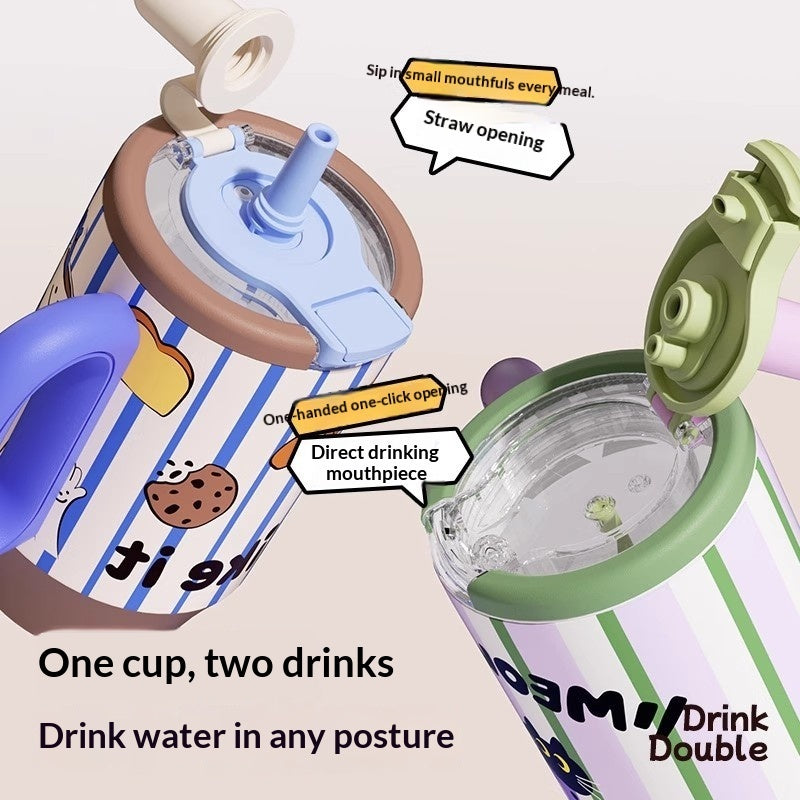 Large-capacity Mug With A Straw