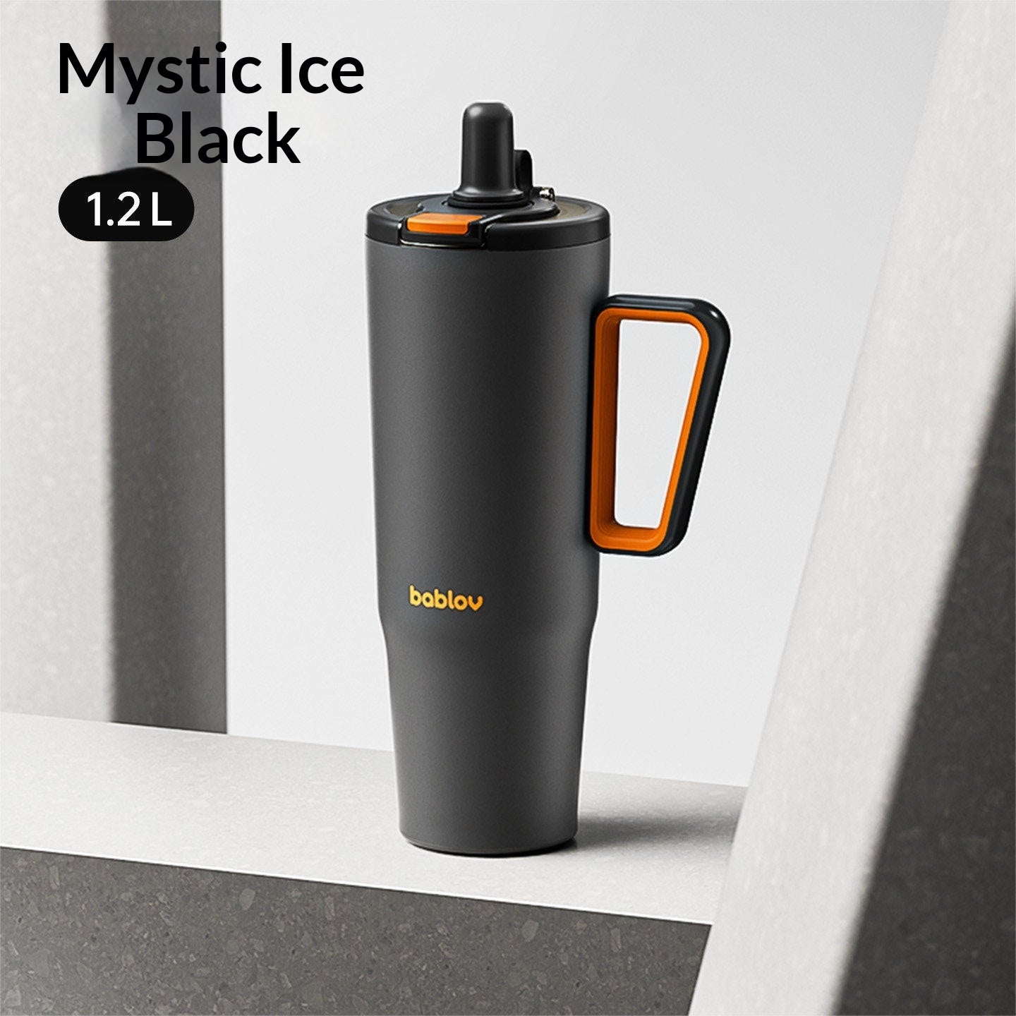 Large-capacity Insulated Stainless Steel Portable Straw Water Bottle