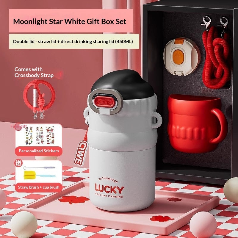 Insulated Straw Cup Perfect For Girls And Kids Compact And Portable