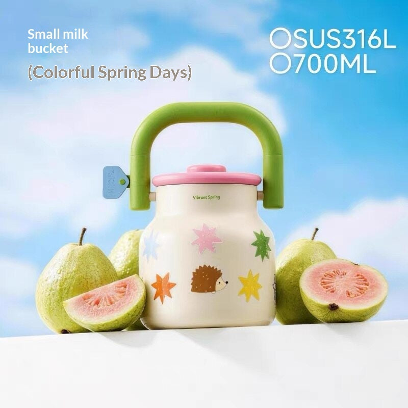 Thermal Cup Girly Straw Water Bottle