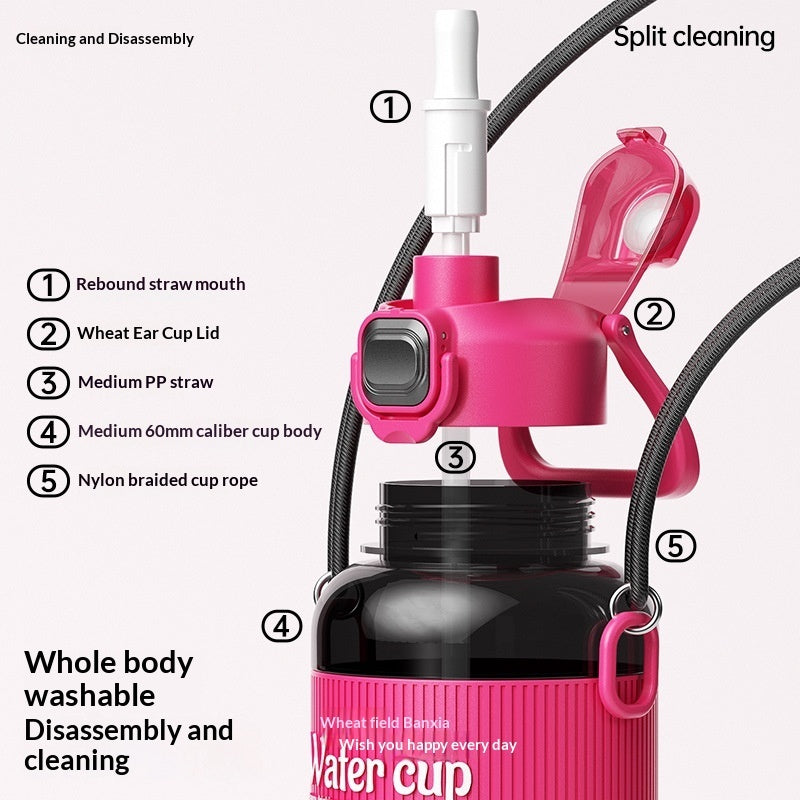 Portable Easy-to-disassemble-and-wash Large-capacity Water Bottle