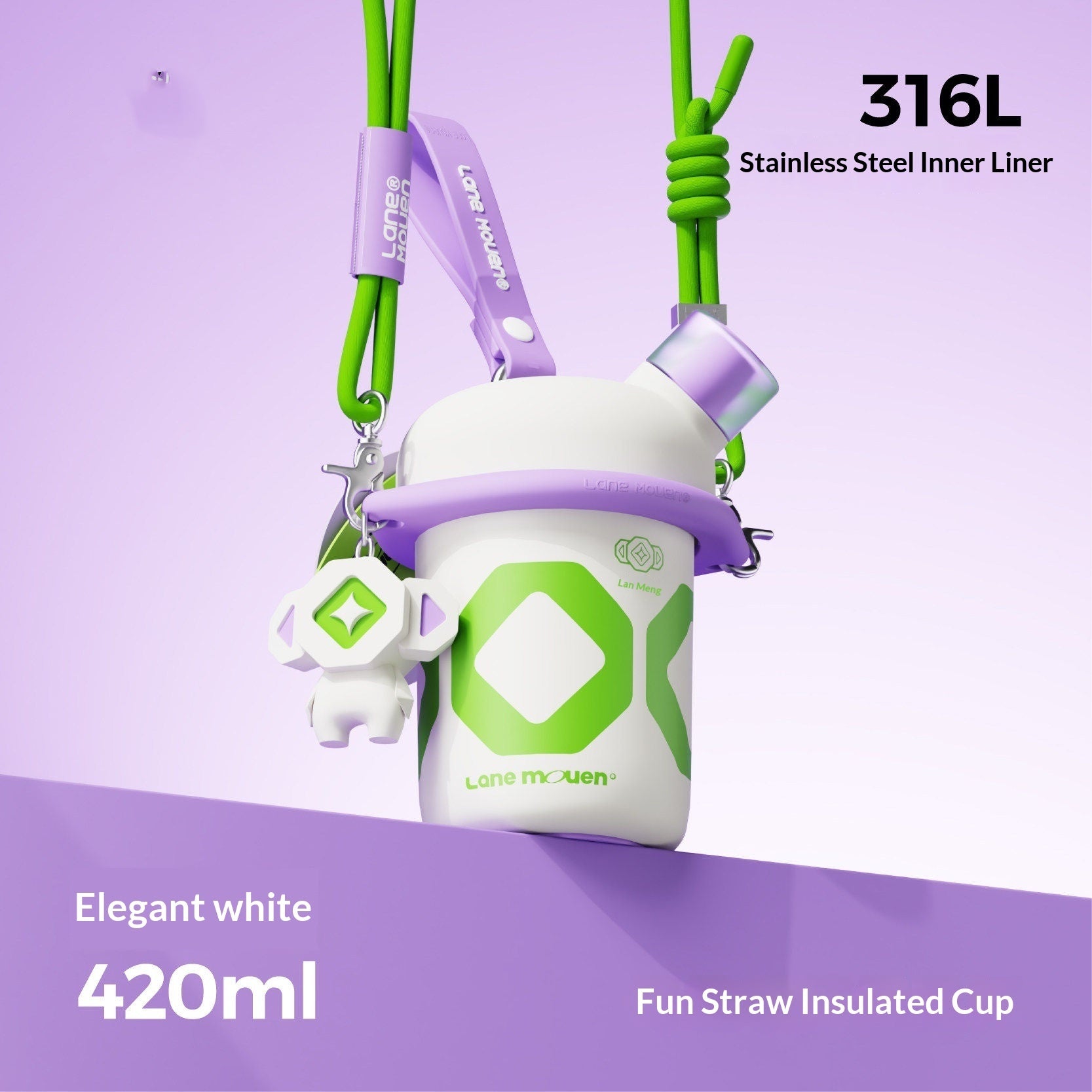 Lan Meng Lane Mouen Insulated Water Bottle For Children