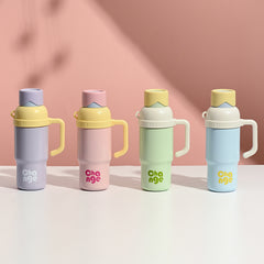 Stainless Steel Insulated Mug Large-capacity Straw Water Bottle