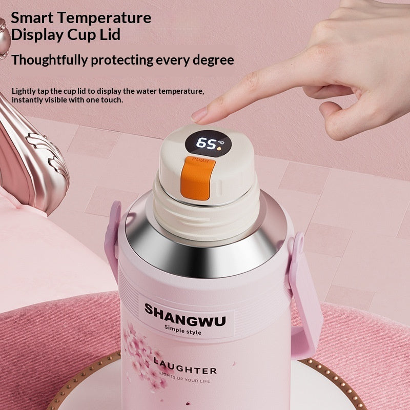 Womens Stylish Large-Capacity Insulated Mug For Outdoor Use