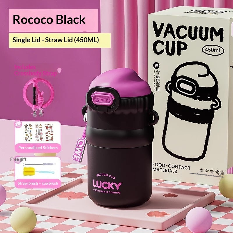 Insulated Straw Cup Perfect For Girls And Kids Compact And Portable