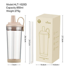 Portable Magnetic-Suction Handle BOBA Straw Water Bottle
