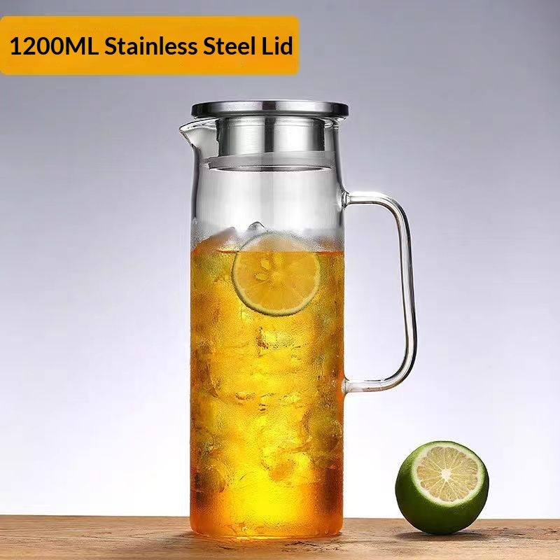Household Bamboo-lid Straight-bodied Cold-water Teapot For Entertaining Guests