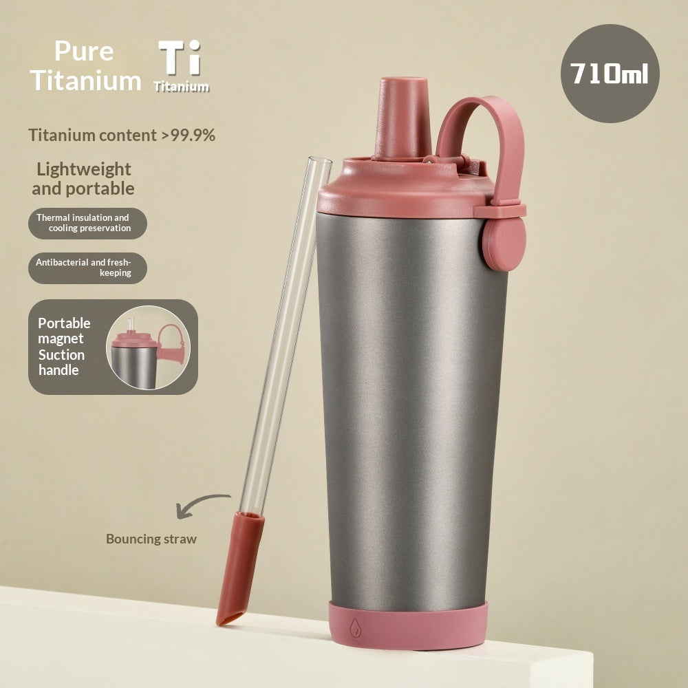 New 710ml Titanium Cup Pure Titanium Insulated Mug Double-walled Minimalist Design