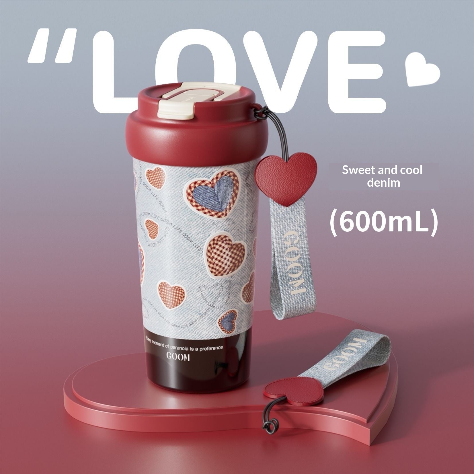 New Womens Thermal Straw Water Bottle