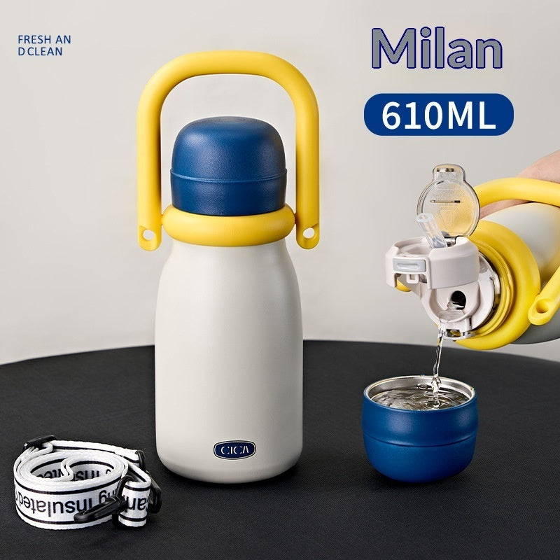 Womens New Exquisite Niche Straw Water Bottle
