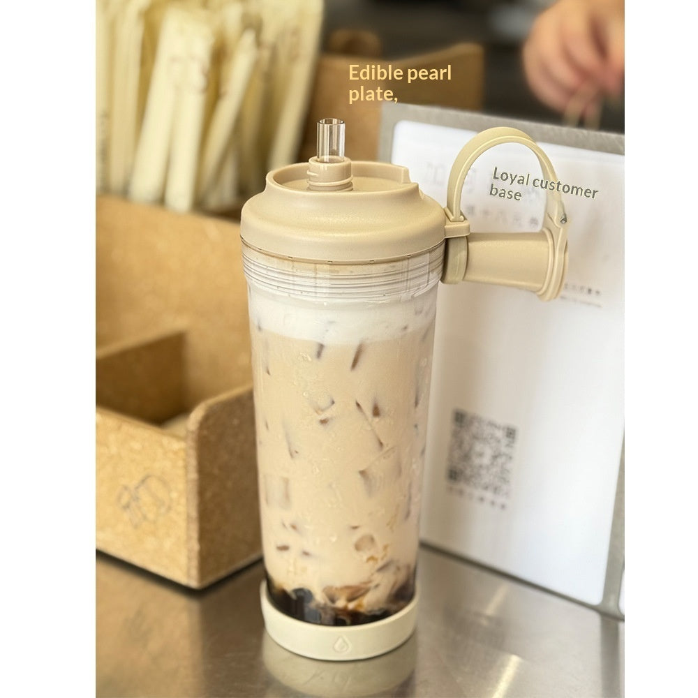 Portable Magnetic-Suction Handle BOBA Straw Water Bottle