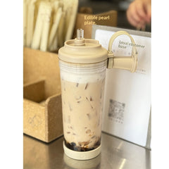 Portable Magnetic-Suction Handle BOBA Straw Water Bottle