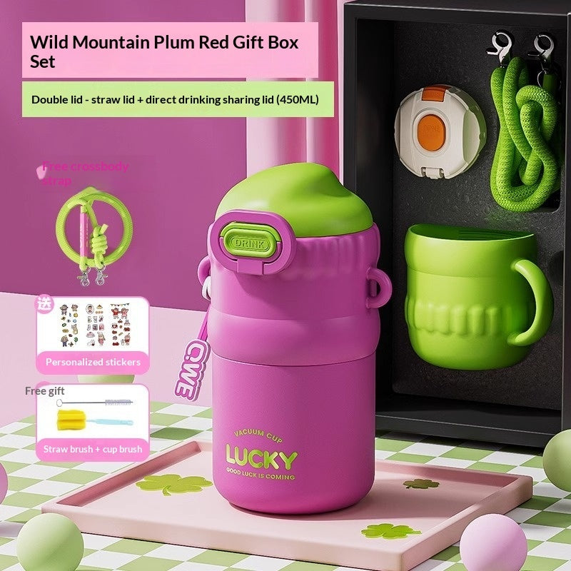Insulated Straw Cup Perfect For Girls And Kids Compact And Portable