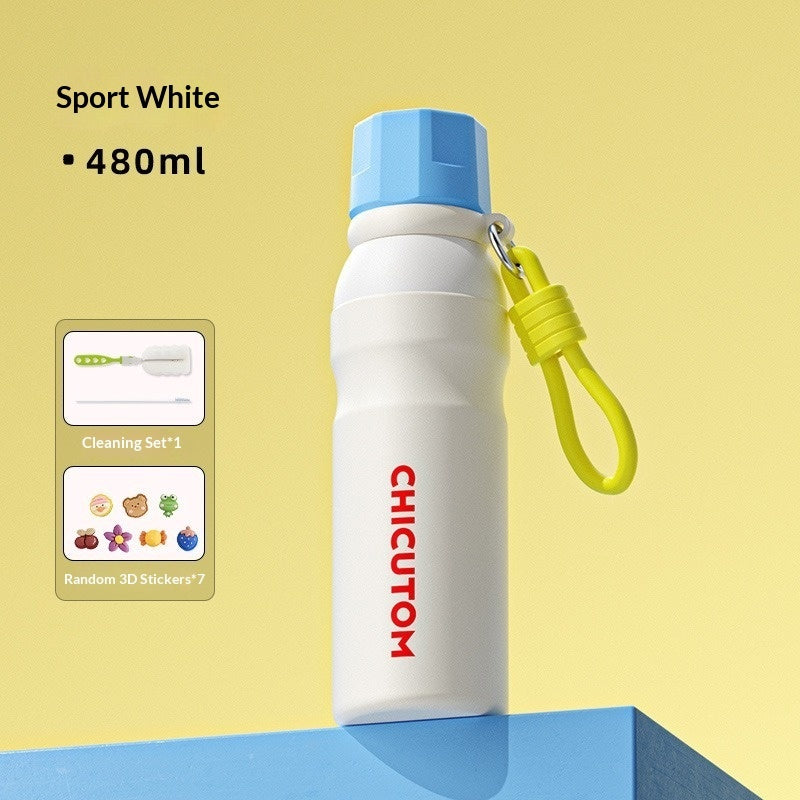 New High-appearance Dopamine-themed Stainless Steel Water Bottle