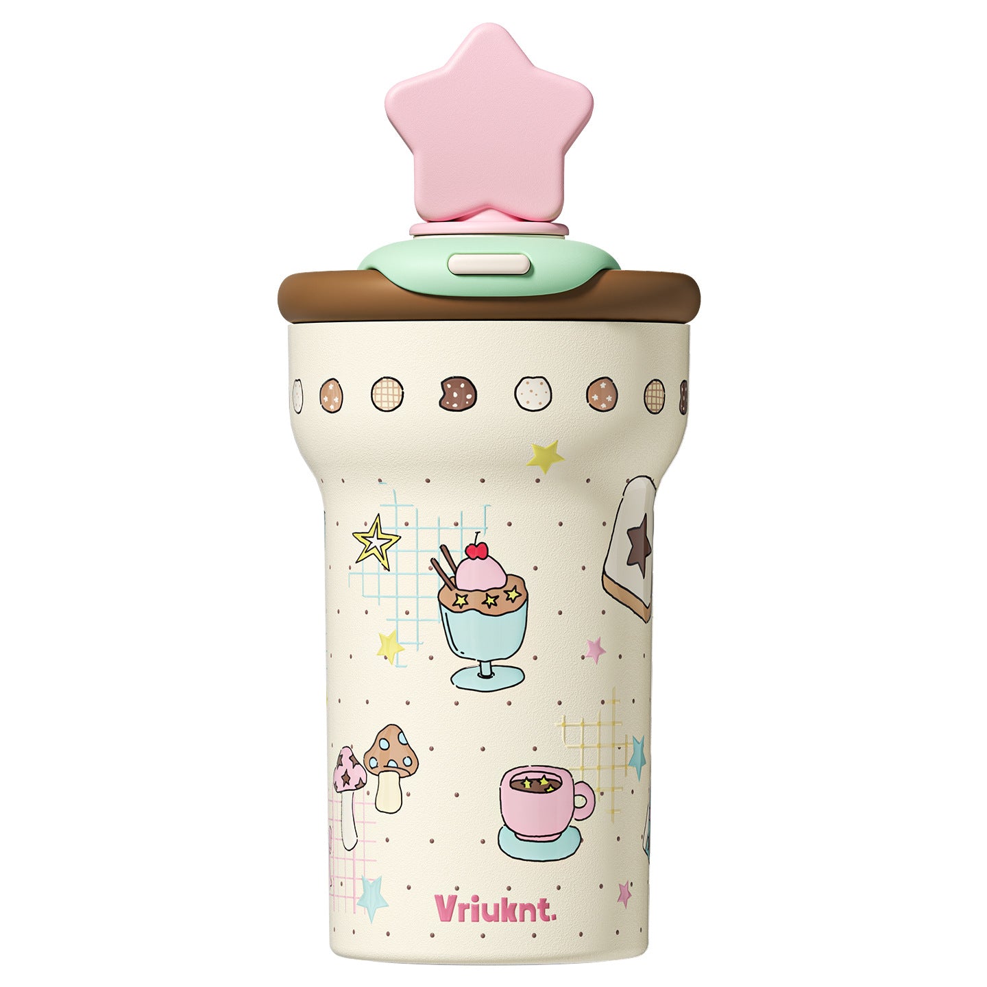 VKT Insulated Cup New Straw-top Water Bottle Ceramic
