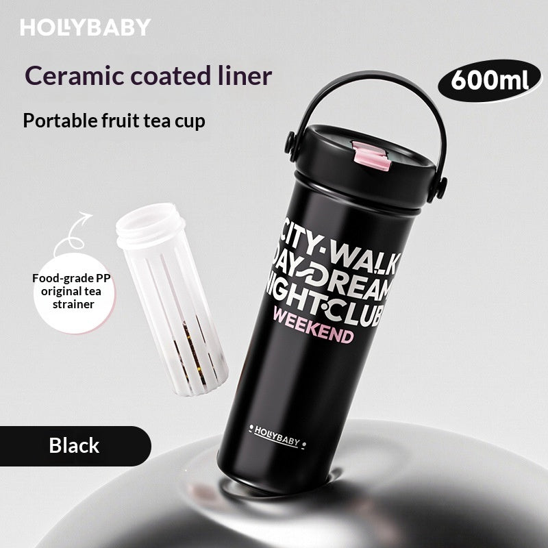 Portable, High-capacity Ceramic Car Water Cup