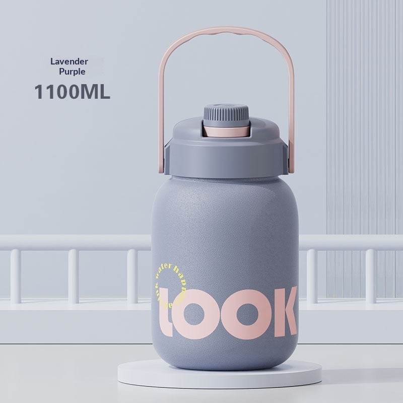 Cute And Convenient Large-capacity Cup With A Pop-top Straw