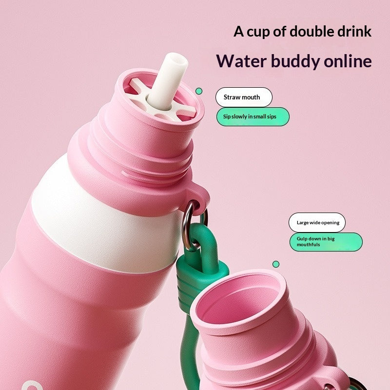 New High-appearance Dopamine-themed Stainless Steel Water Bottle