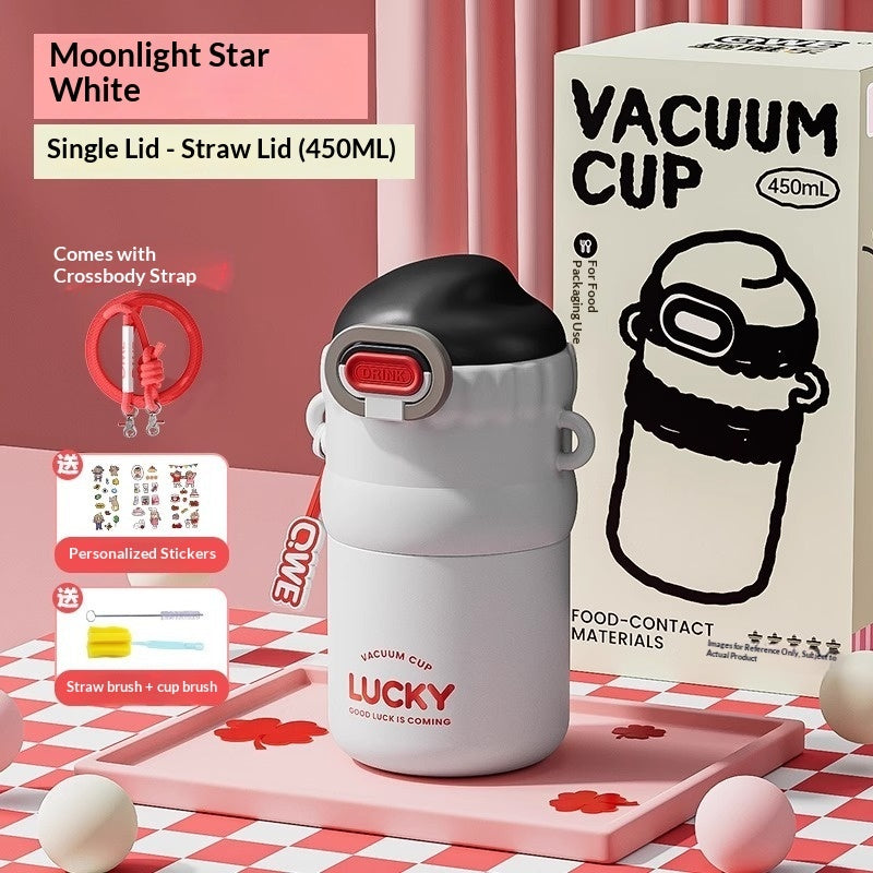 Insulated Straw Cup Perfect For Girls And Kids Compact And Portable