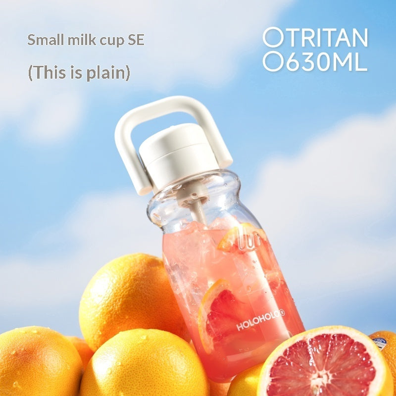 Portable Outdoor Travel Plastic Kids Straw Water Bottle
