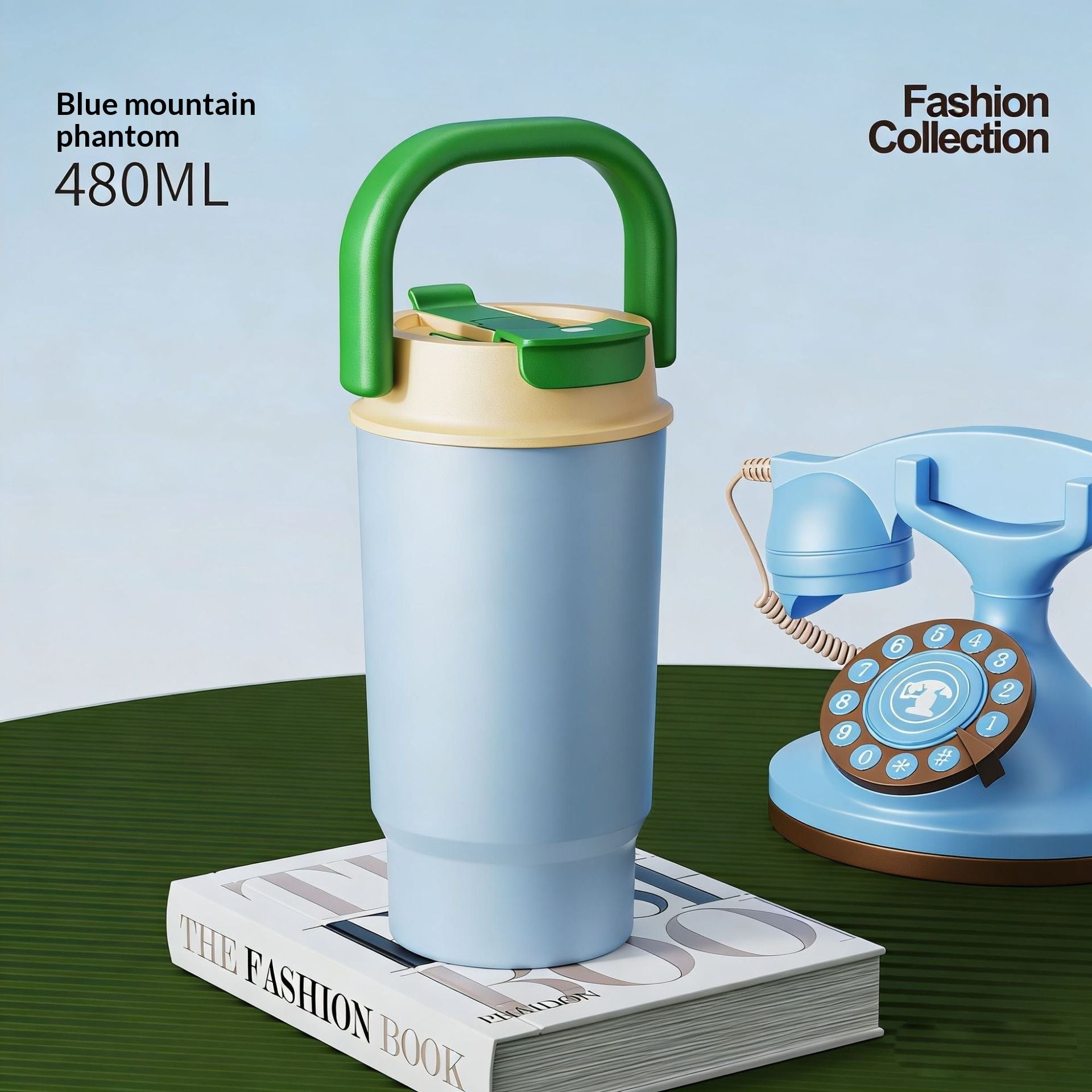 Handheld Portable Double-drink Straw Cup