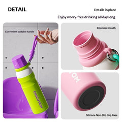 New High-appearance Dopamine-themed Stainless Steel Water Bottle