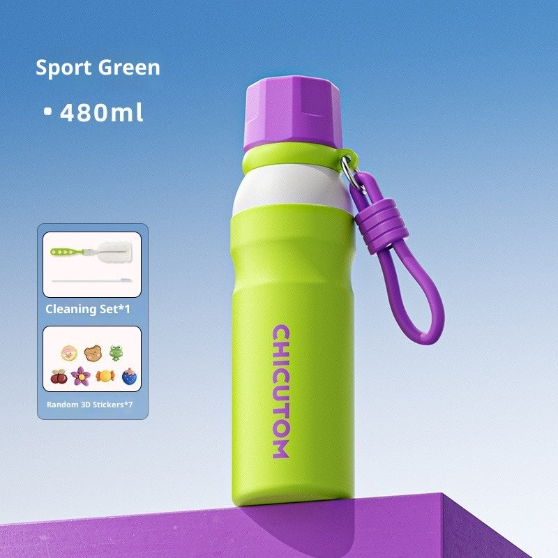 New High-appearance Dopamine-themed Stainless Steel Water Bottle