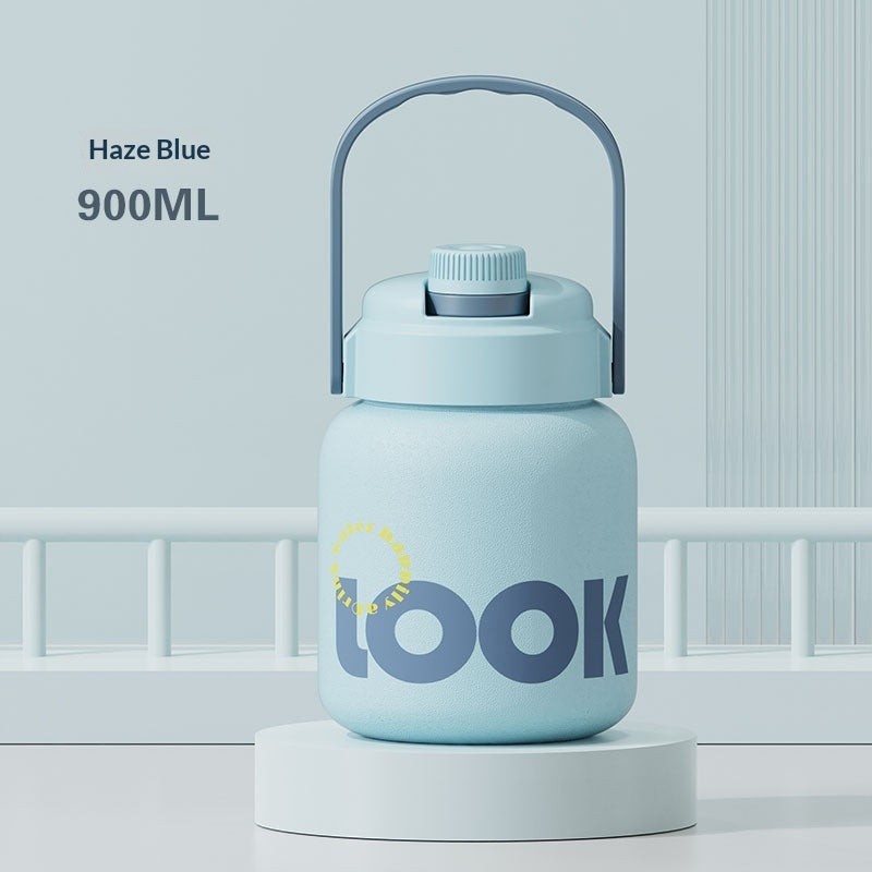 Cute And Convenient Large-capacity Cup With A Pop-top Straw