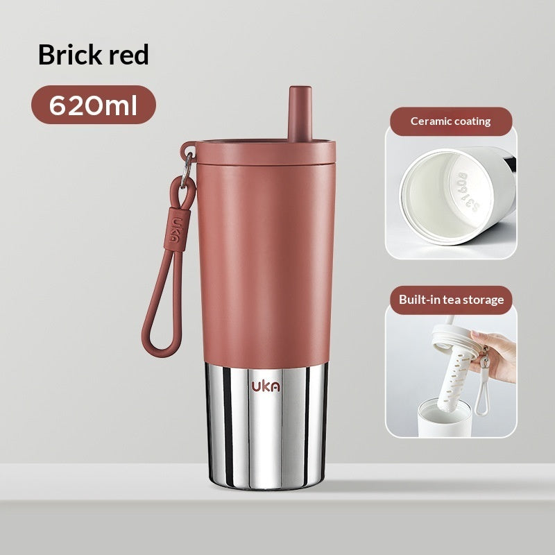 New Car Ceramic Water Cup Portable Cold-Keeping Coffee Mug