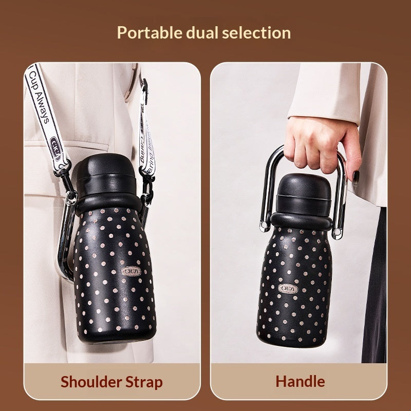 Womens New Exquisite Niche Straw Water Bottle